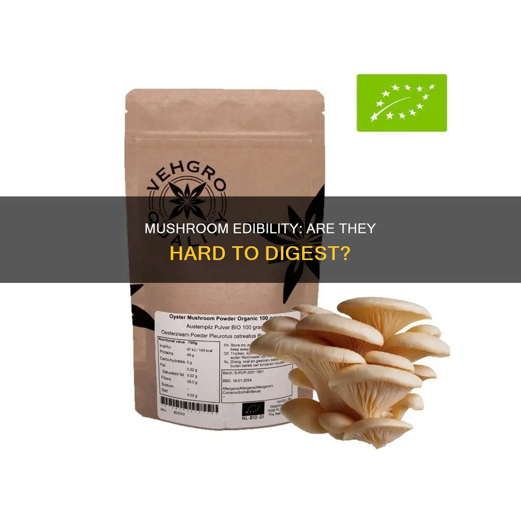 is mushroom difficult to digest