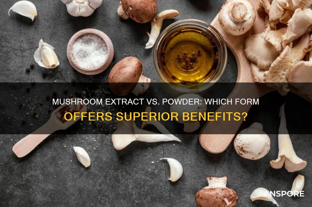is mushroom extract better than powder