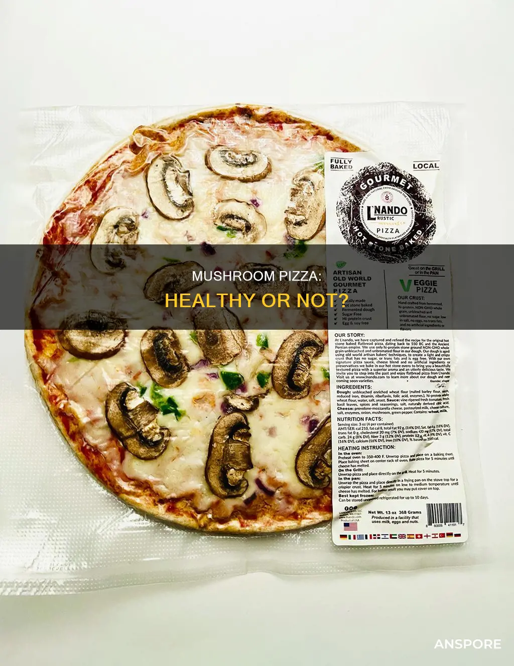 is mushroom pizza healthy