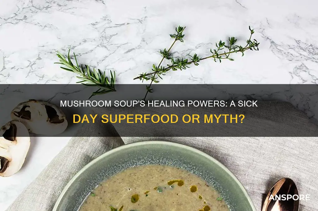 is mushroom soup good when sick