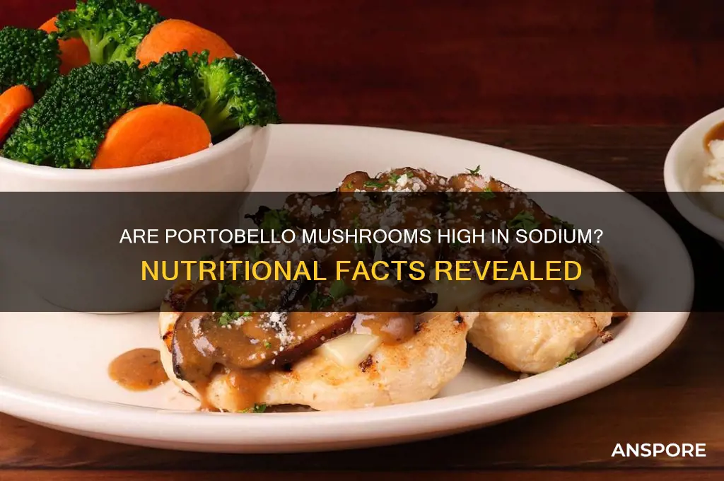 is portabello mushrooms high in sodium