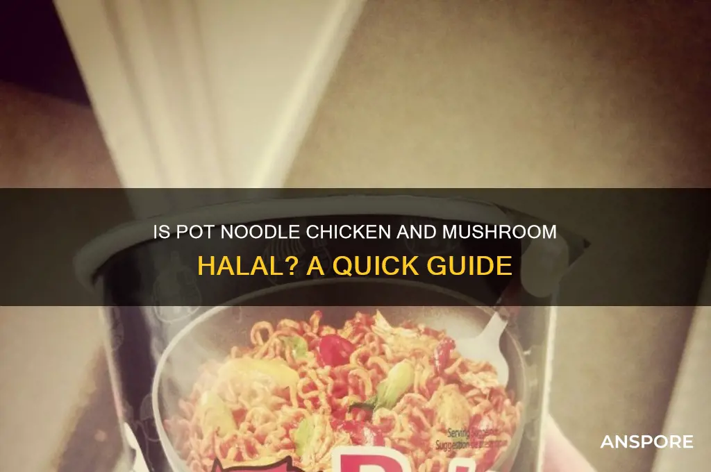 is pot noodle chicken and mushroom halal