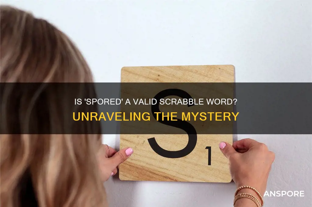 is spored a scrabble word