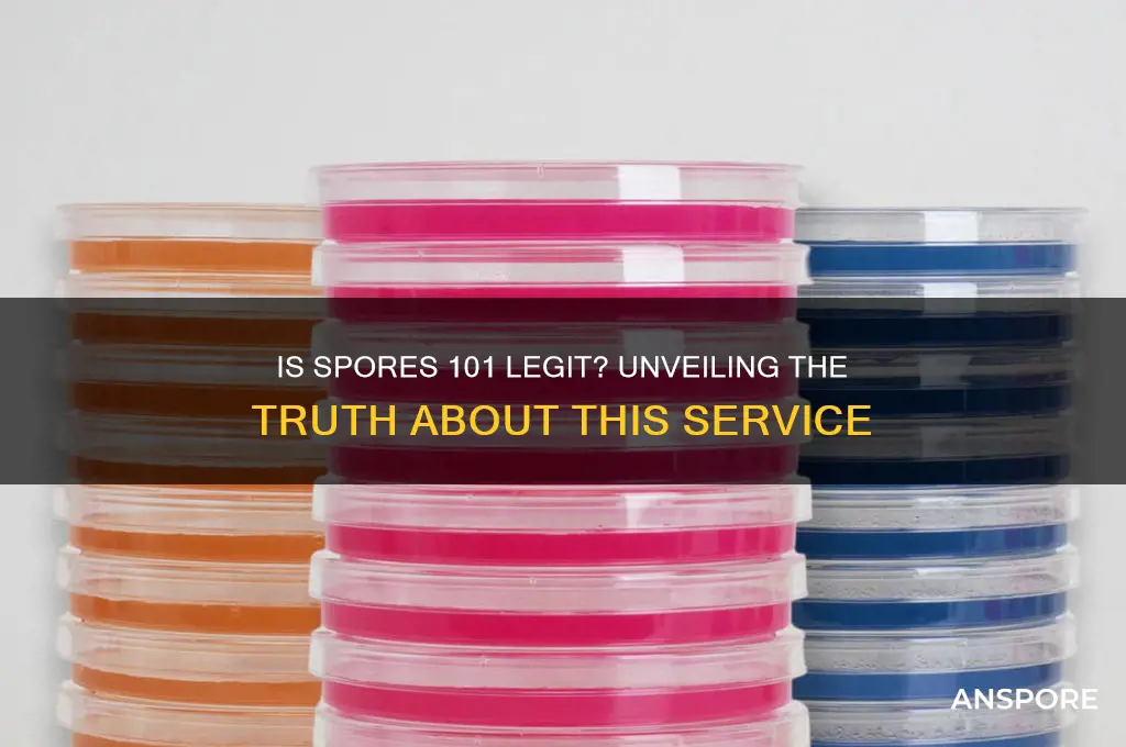 is spores 101 legit