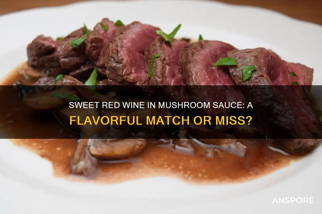 is sweet red wine good for mushroom sauce