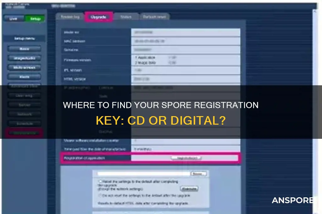is the spore registration key on the cd