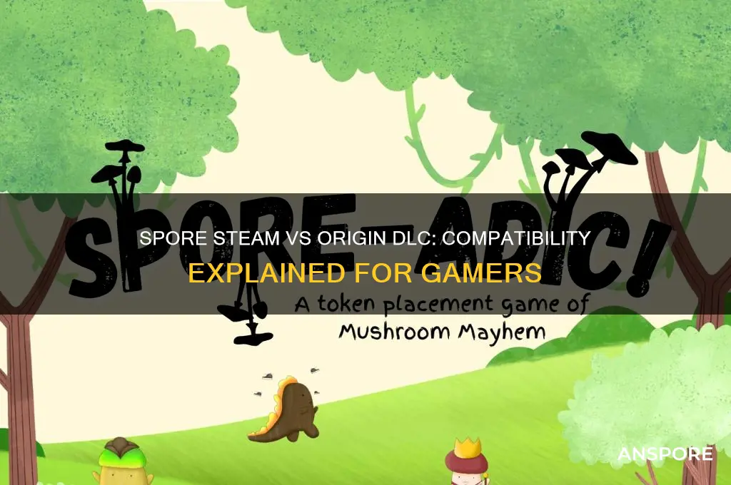 is the steam version of spore compatible with origin dlc