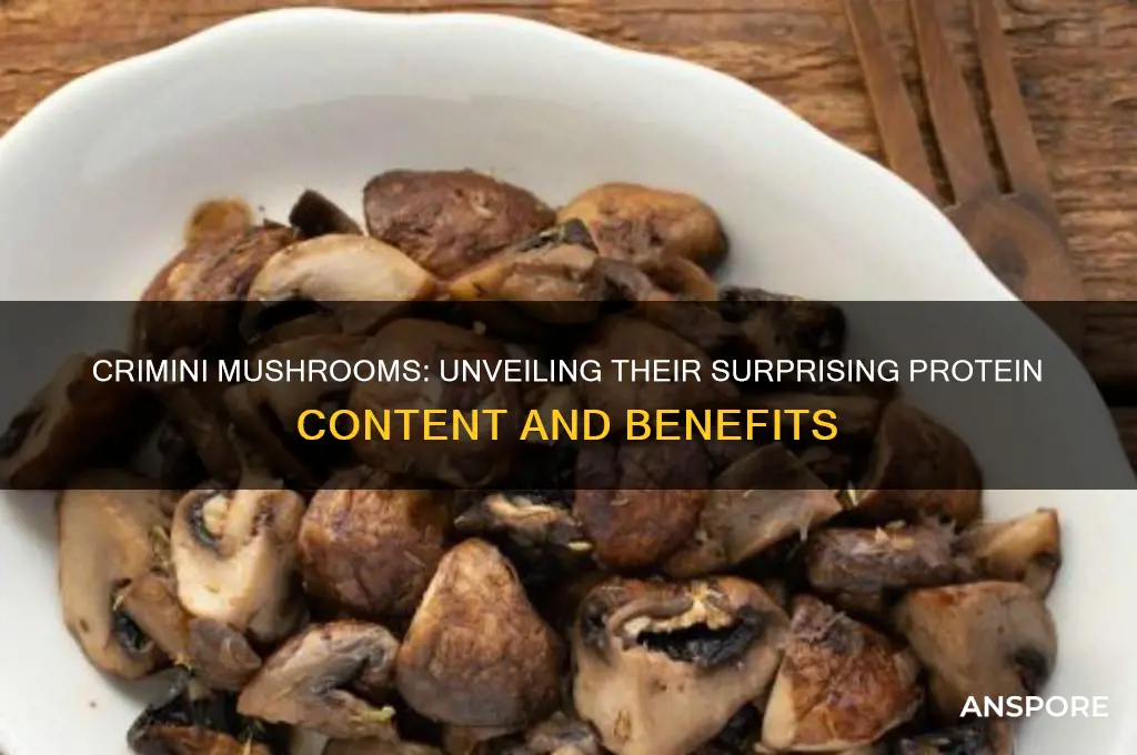 is there protein in crimini mushrooms