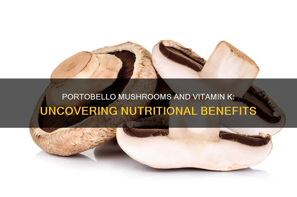 is there vitamin k in portobello mushrooms