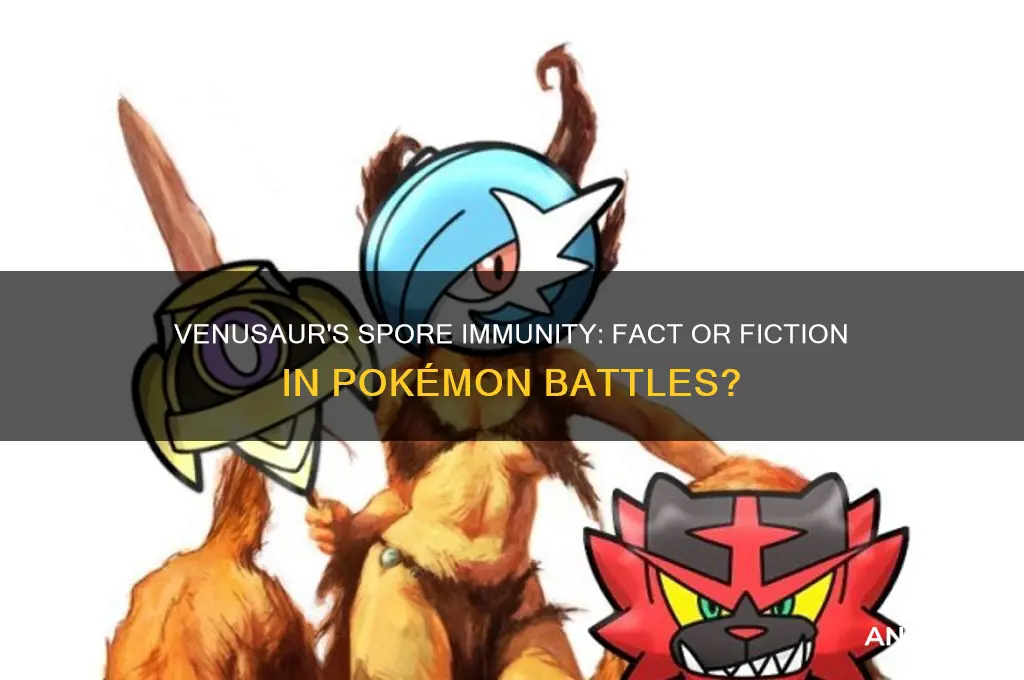 is venusaur immune to spore