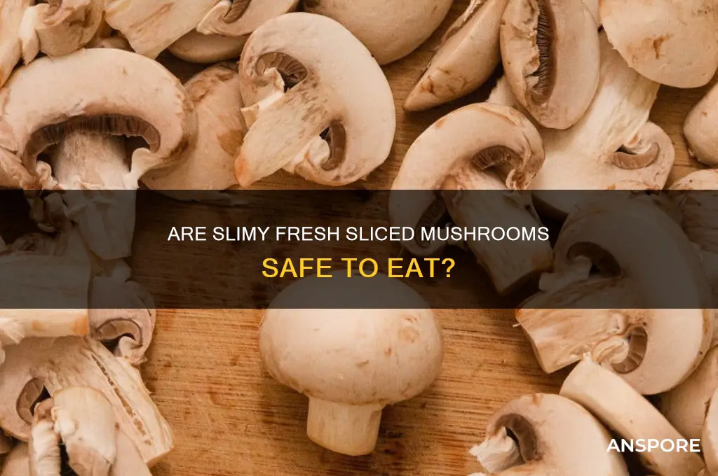 should fresh sliced mushrooms feels slimy
