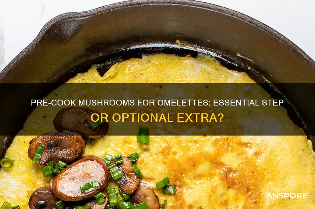should i cook mushrooms before adding to omelette