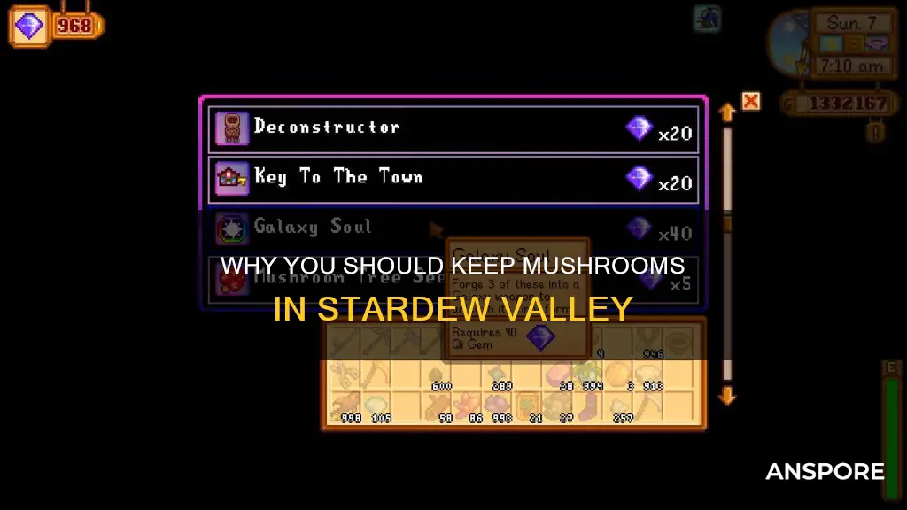 should i keep mushrooms stardew
