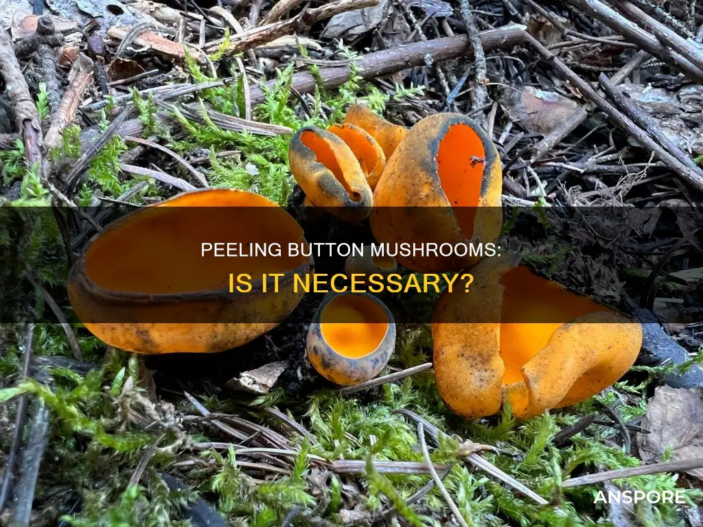 should i peel button mushrooms