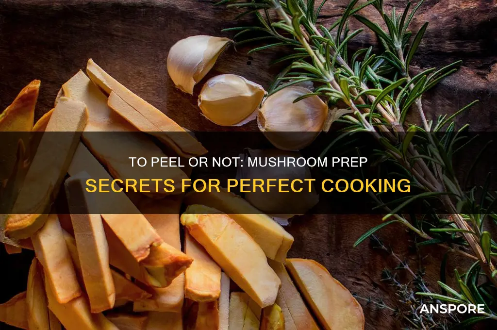 should i peel mushrooms before cooking them