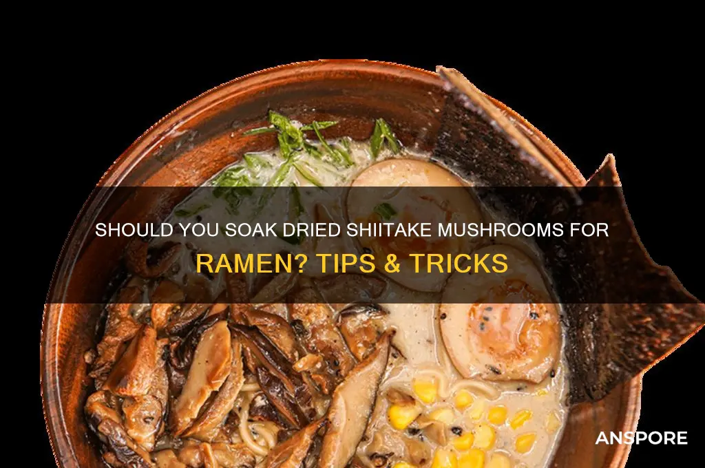 should i soak my dried shiitake mushrooms for ramen