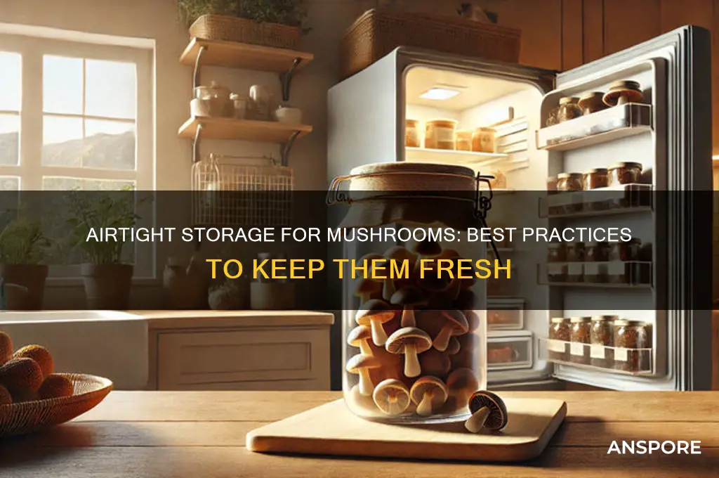 should mushrooms be stored in an airtight container