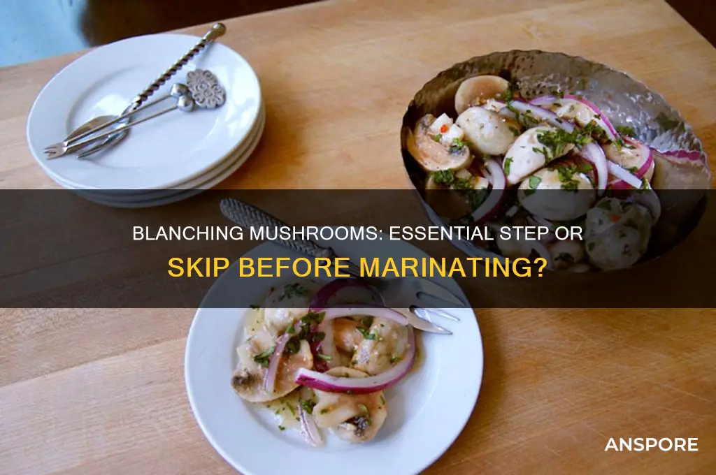 should you blanch mushrooms before marinating