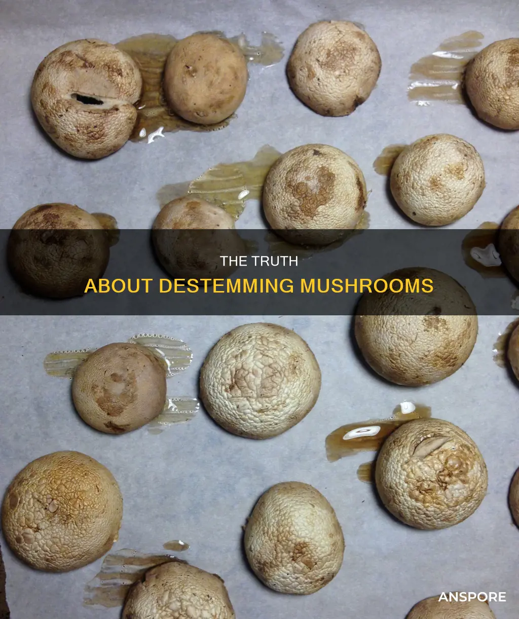 should you destem mushrooms