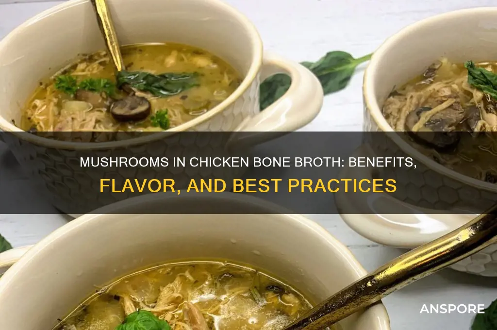 should you put mushrooms in chicken bone broth