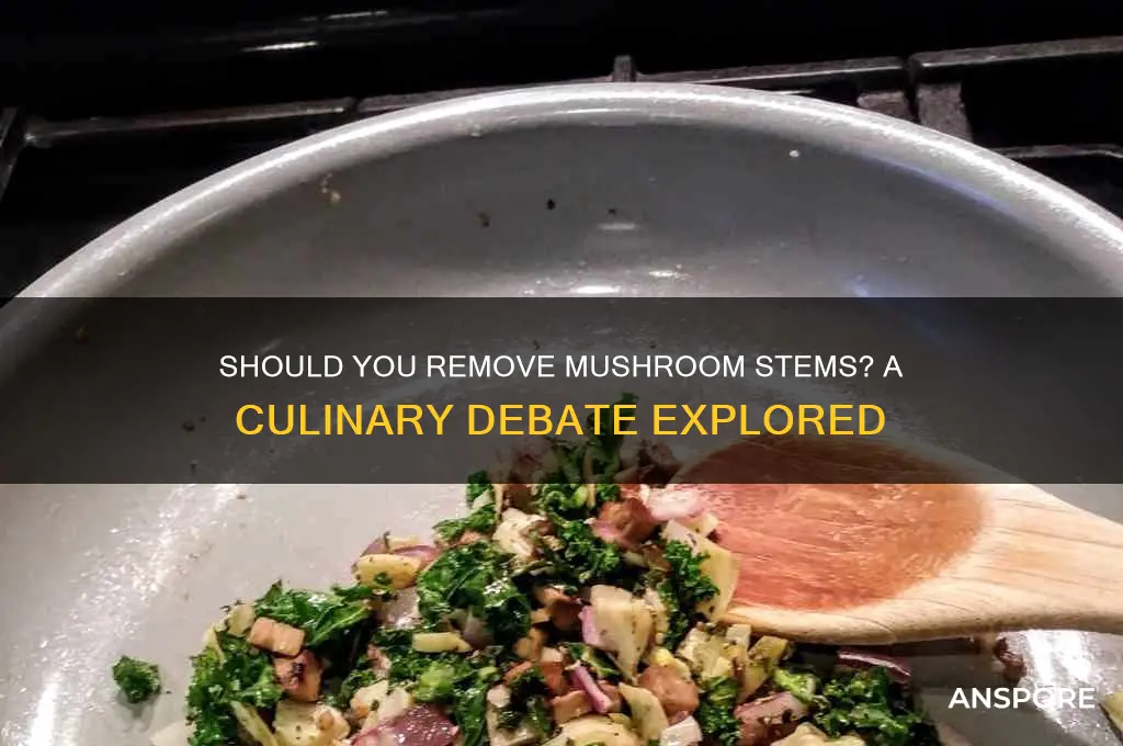 should you take stalks off mushrooms