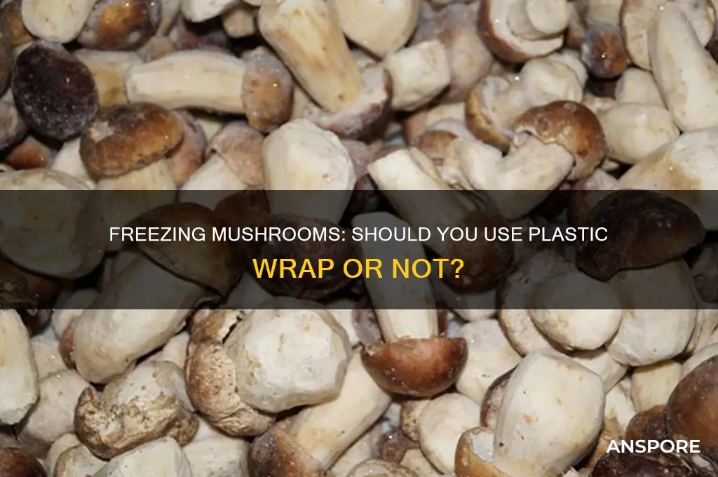 should you wrap mushrooms in plastic wrap freezing