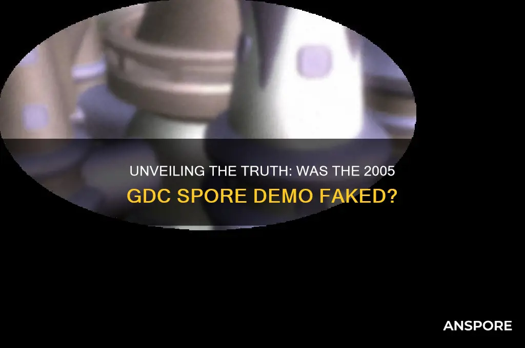 was the 2005 gdc spore presentation faked