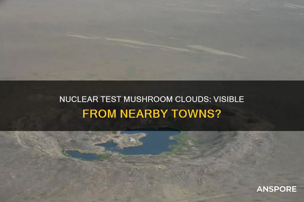 were the mushroom clouds of nuclear tests visisble from towns