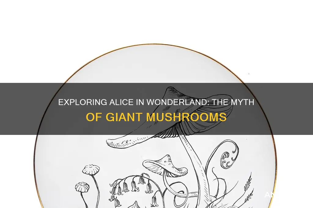 were there large mushrooms in alice in wonderland