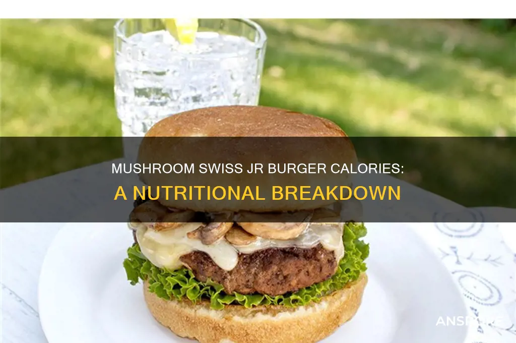 what a burger mushroom swiss jr burger calories