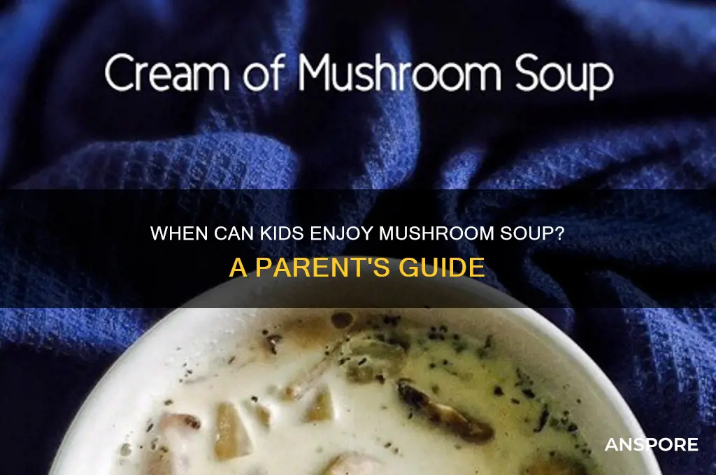 what age can kids have mushroom soup