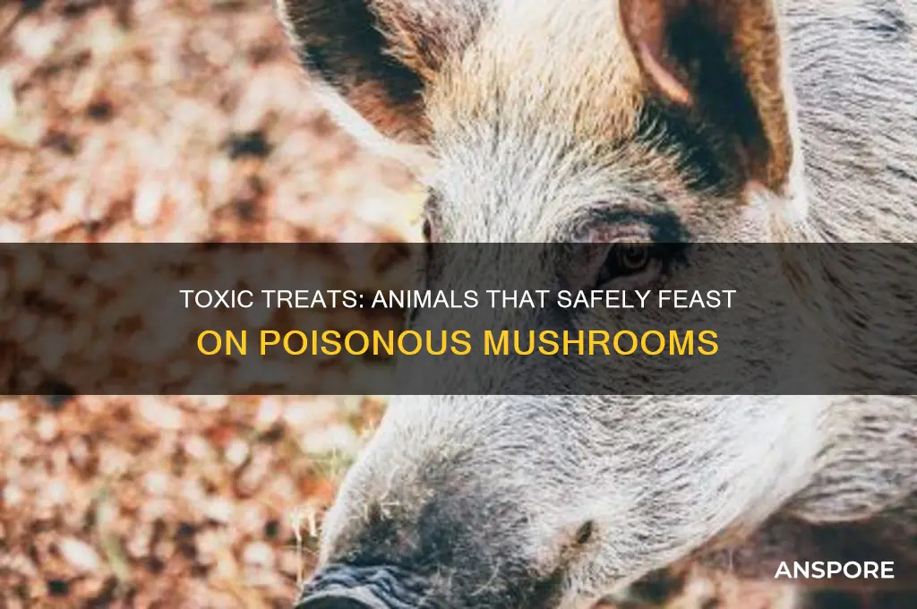 what animals eat poisonous mushroom