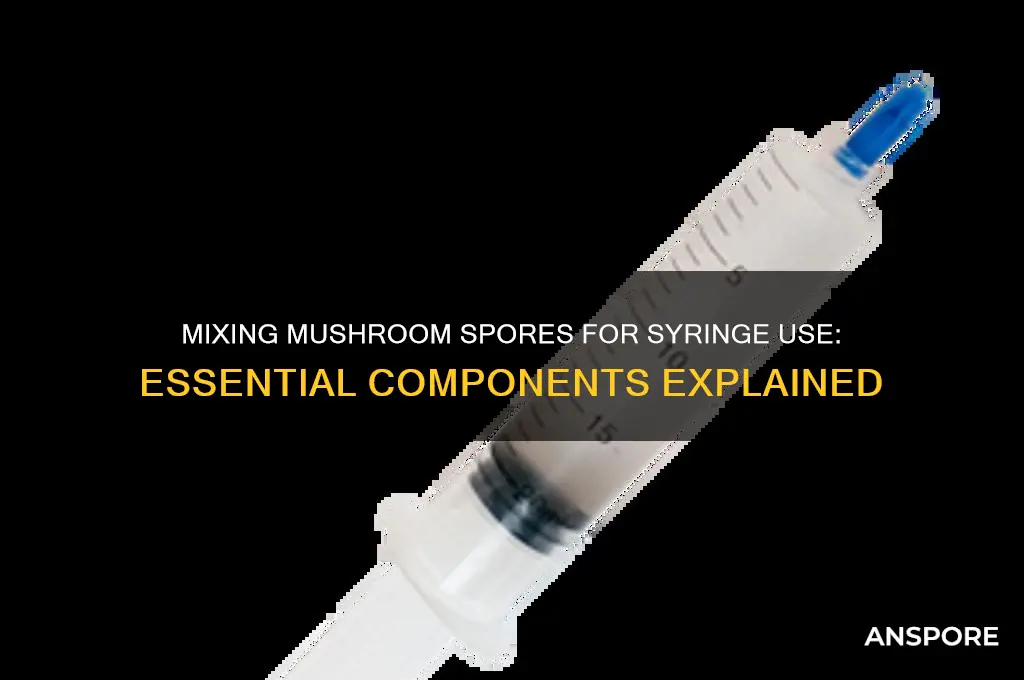 what are mushroom spores mix with for syringe