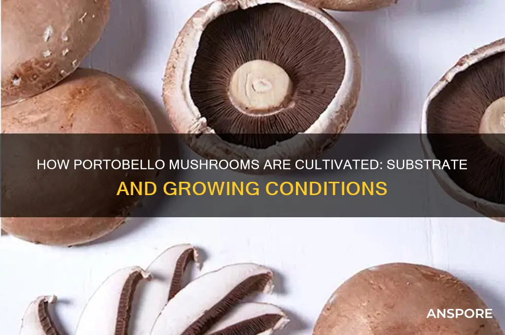what are portobello mushrooms grown in