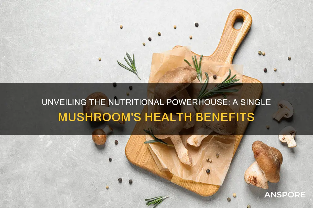 what are the nutriential values of one mushroom