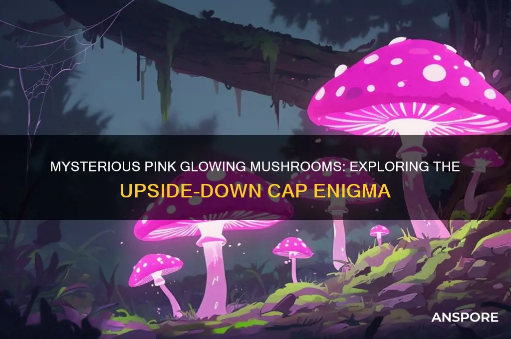 what are the pink glowing mushrooms with upside down tops