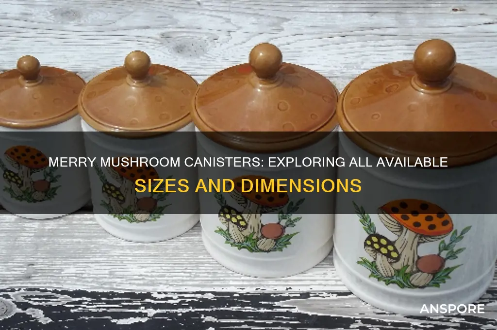 what are the sizes of all merry mushroom canisters