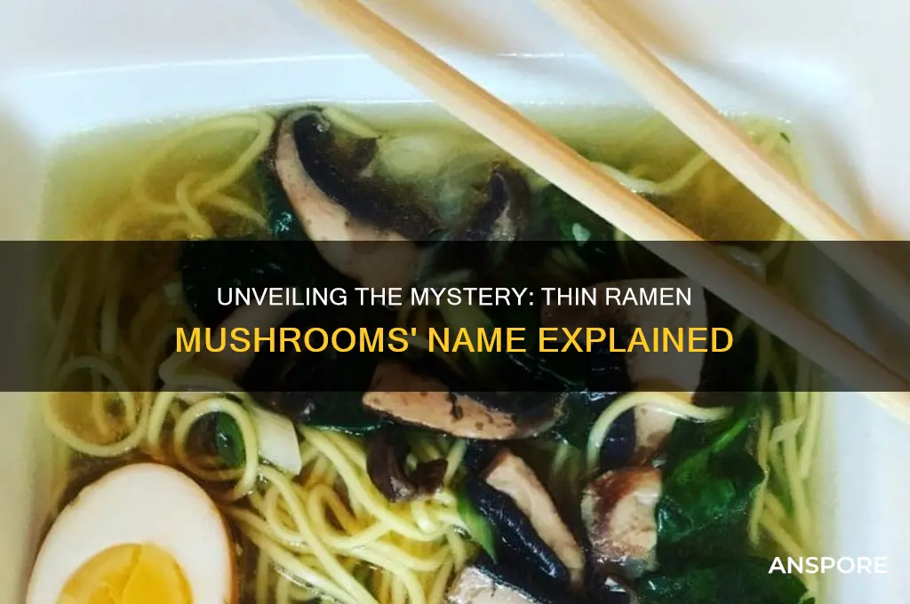 what are the thin ramen mushrooms called