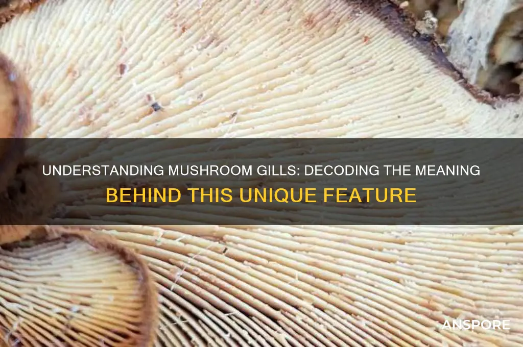 what are they mean by the phrase mushrooms with gills