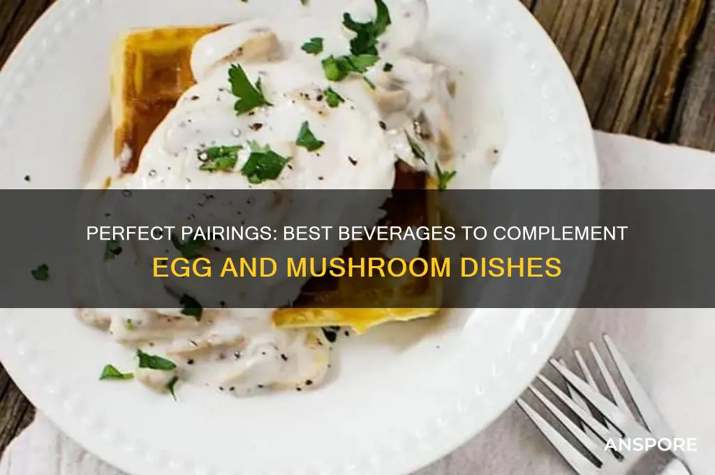 what beverage to pair with egg and mushrooms