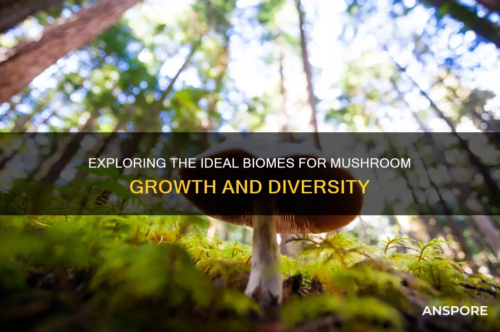 what biome do mushrooms grow in