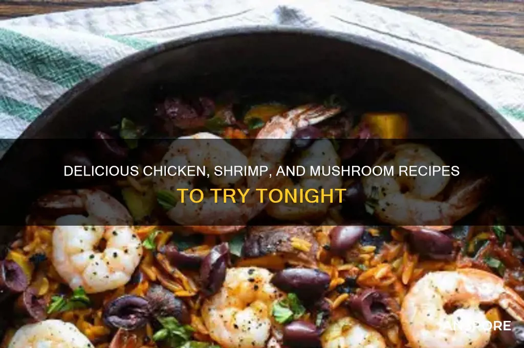 what can i make with chicken shrimp and mushrooms