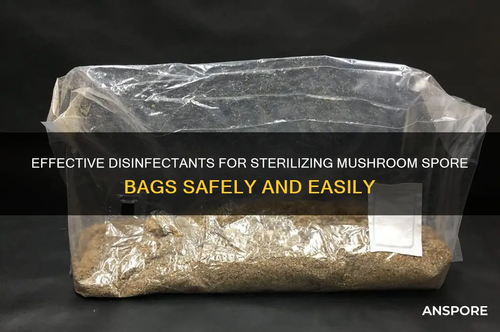 what can i use to disenfect a mushroom spore bag