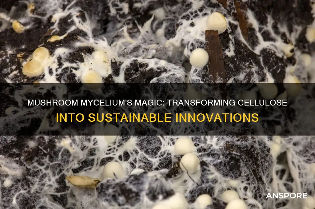 what can the mycellium of a mushroom create from cellulose
