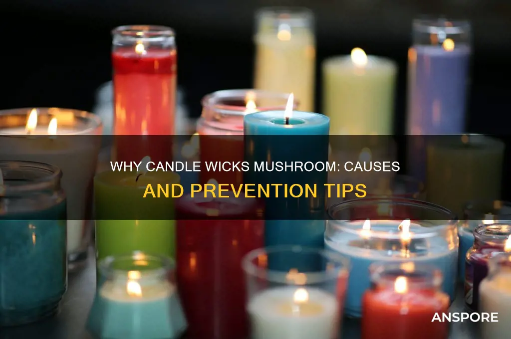 what causes a candle wick to mushroom