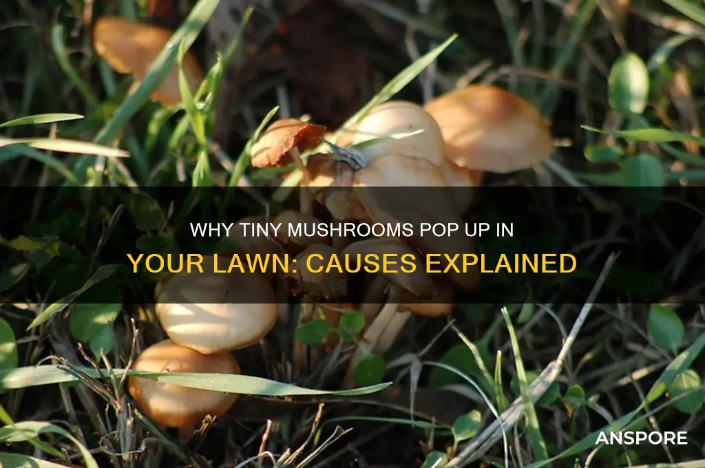 what causes little mushrooms in lawn