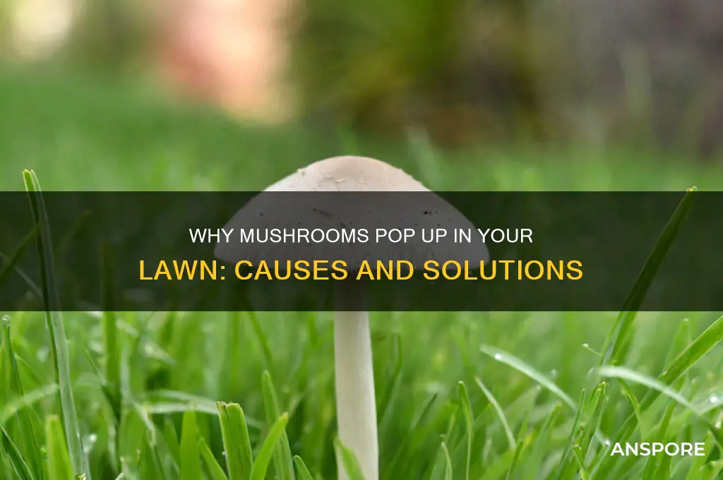 what causes mushrooms in the lawn