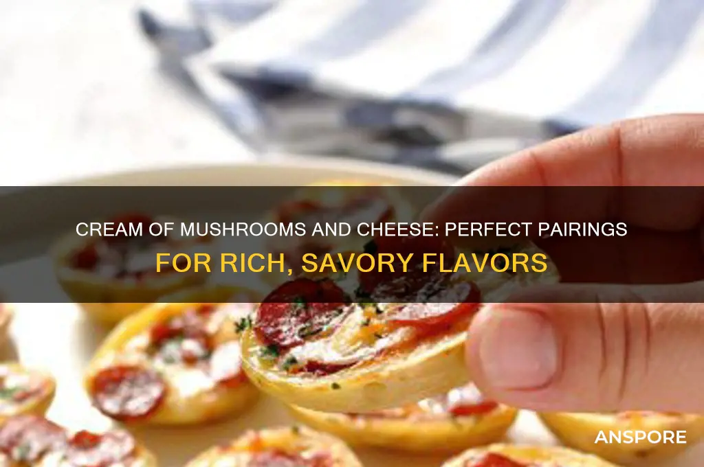what cheese goes with cream of mushrooms