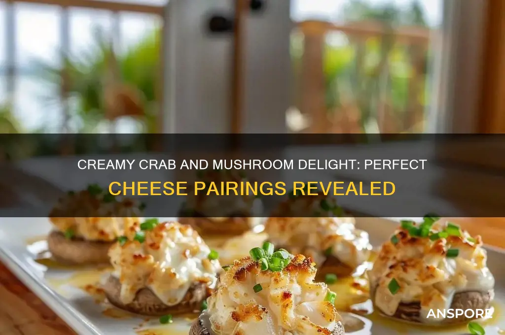 what cheese on crab and mushrooms