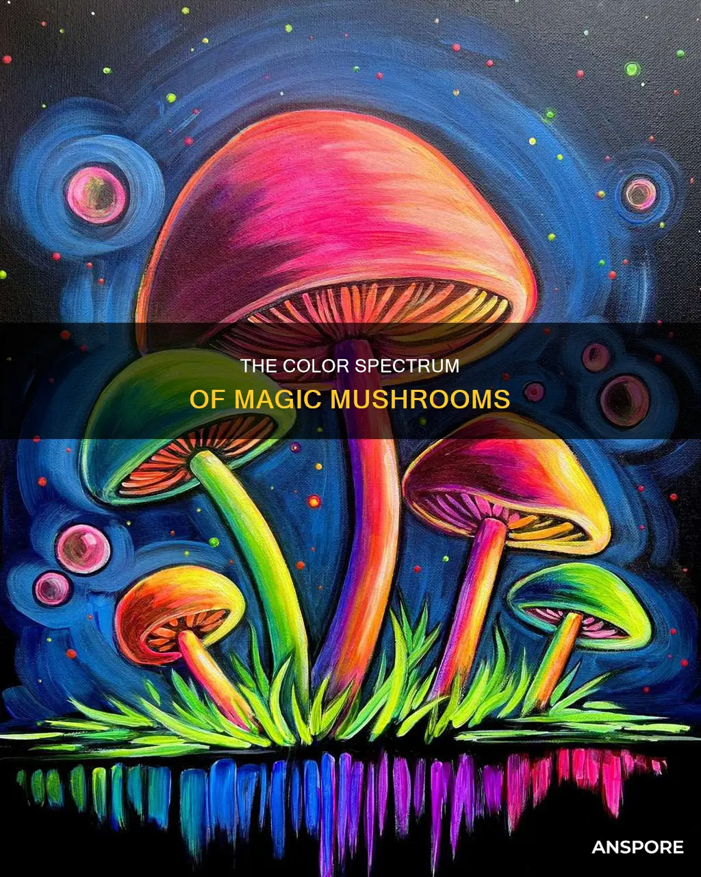 what color are psylocibin mushrooms